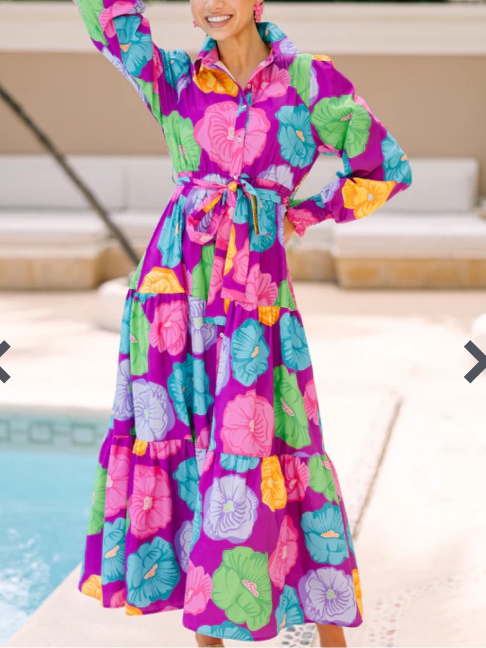 Field Of Poppies Multicolored Maxi Dress - Picture 11 of 14